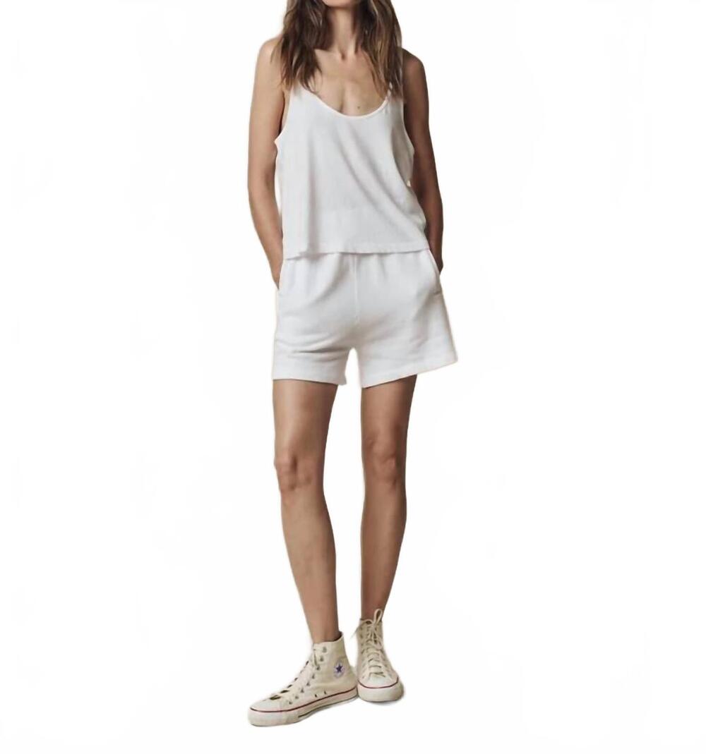 NEW THE GREAT. victory pull-on shorts in white